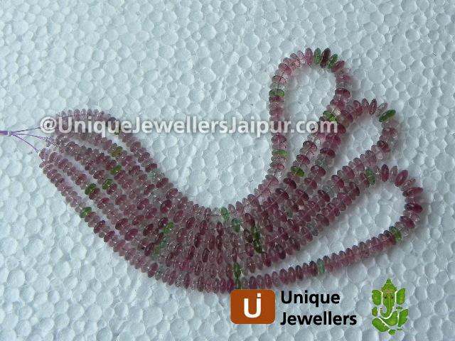 Pink Tourmaline German Cut Beads